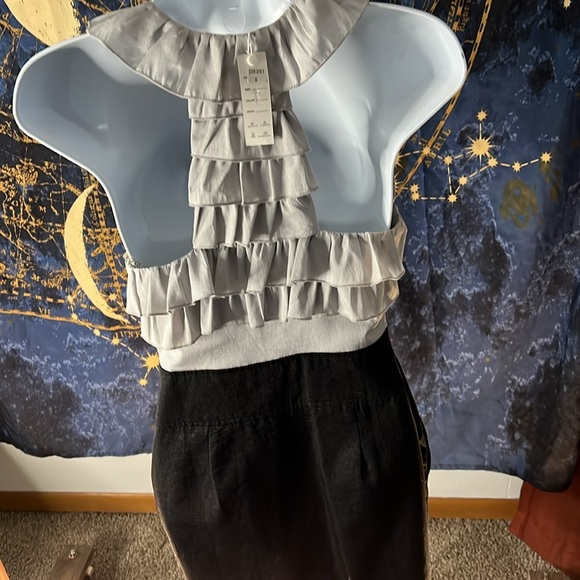 ICU High Neck Ruffled Cocktail Dress with Pockets NWT SZ Small - Picture 5 of 7